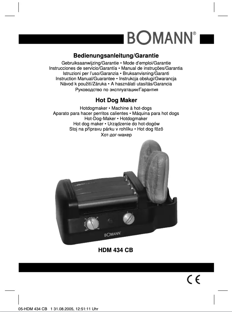 Page 1 de la notice Manuel utilisateur Bomann HDM 434 CB