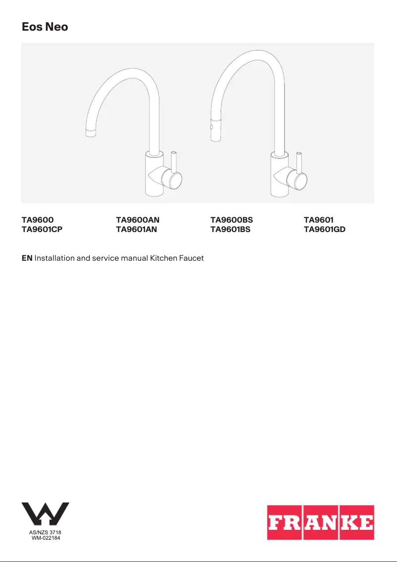 Página 1 del manual Manual de usuario Franke Eos Neo TA9601GD