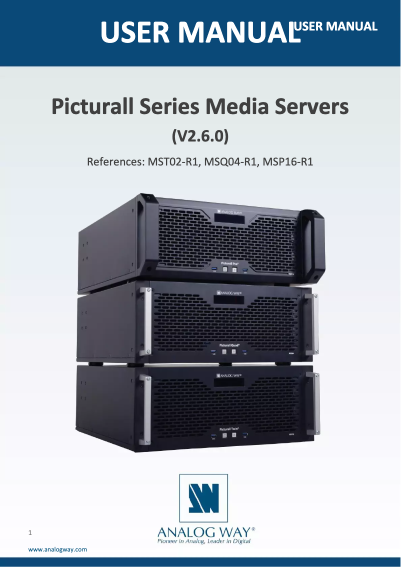 Page n°1 - Manuel utilisateur Analog Way Picturall Quad