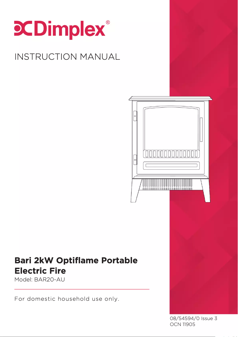 Image de la première page du manuel de l'appareil Bari BAR20