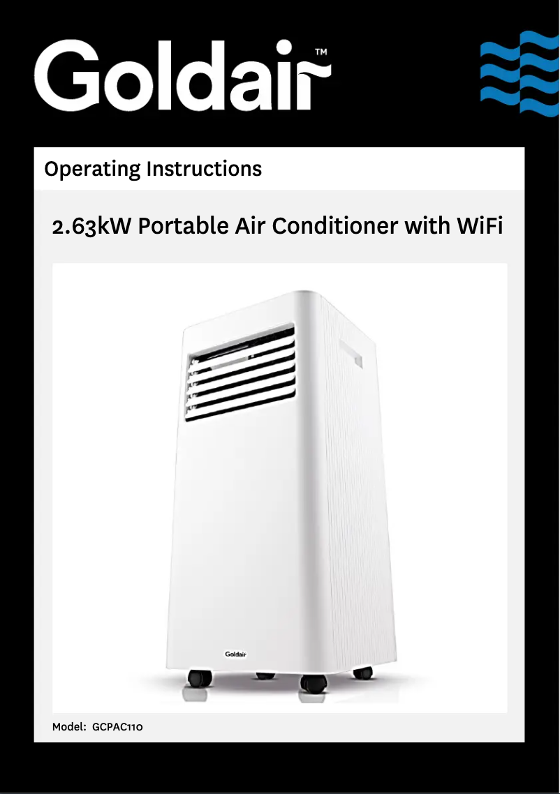 Page 1 de la notice Manuel utilisateur GoldAir GCPAC110