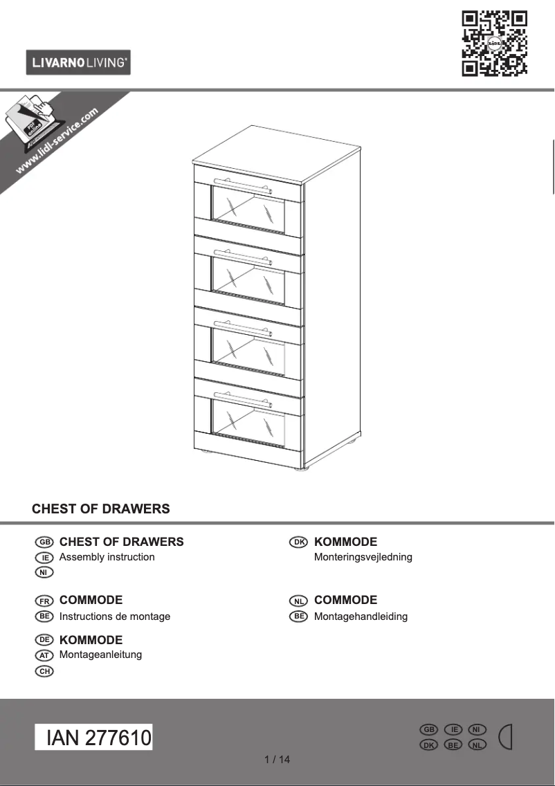 Page 1 de la notice Manuel utilisateur Livarno Lux IAN 277610