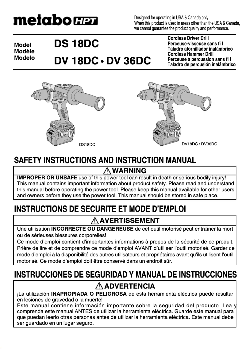 Imagen de la primera página del manual del dispositivo DS18DCQ4