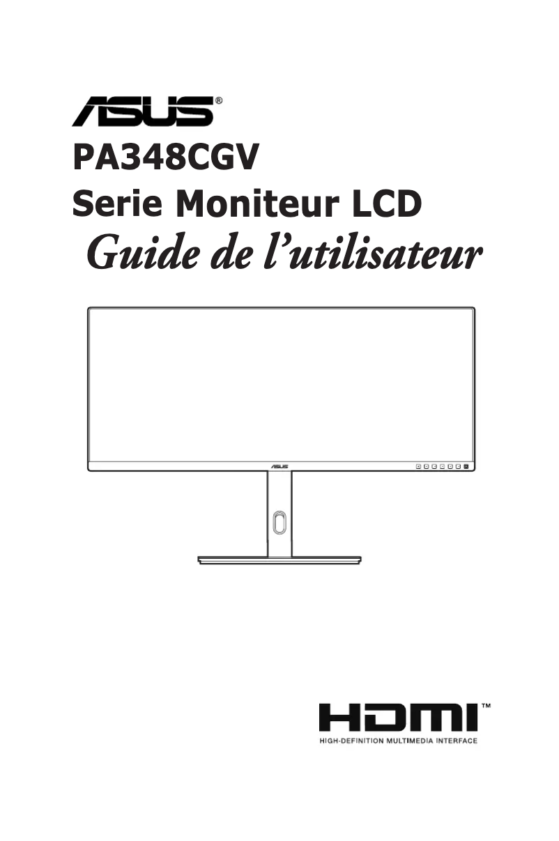 Image de la première page du manuel de l'appareil ProArt PA348CGV