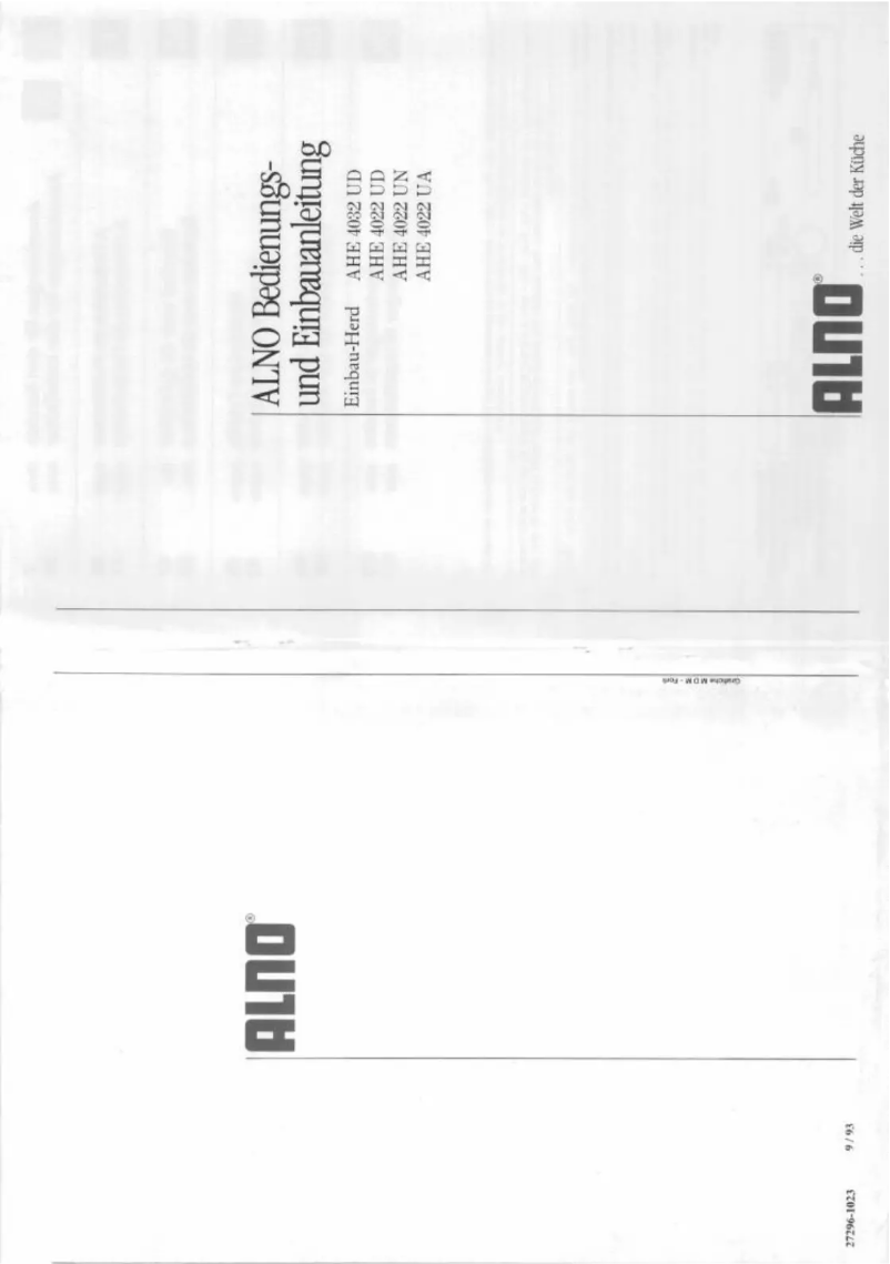 Image de la première page du manuel de l'appareil AHE 4022 UN