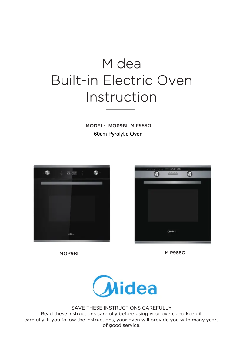 Page n°1 - Manuel utilisateur Midea MOP9SS