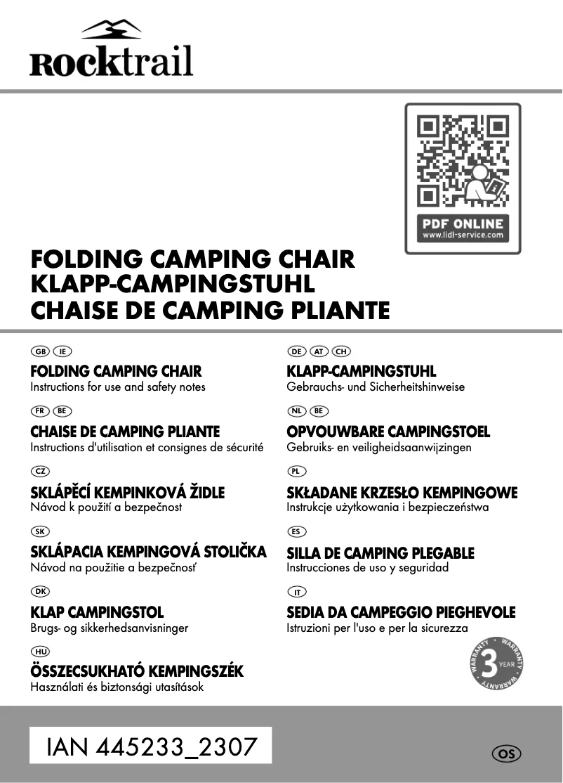 Page n°1 - Manuel utilisateur Rocktrail IAN 445233