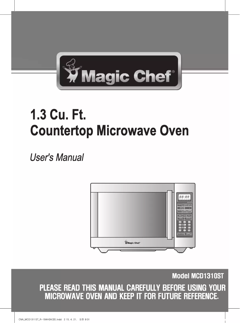 Page n°1 - Mode d'emploi Magic Chef MCD1310ST