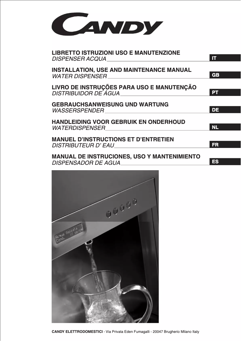 Image de la première page du manuel de l'appareil CPWD290X