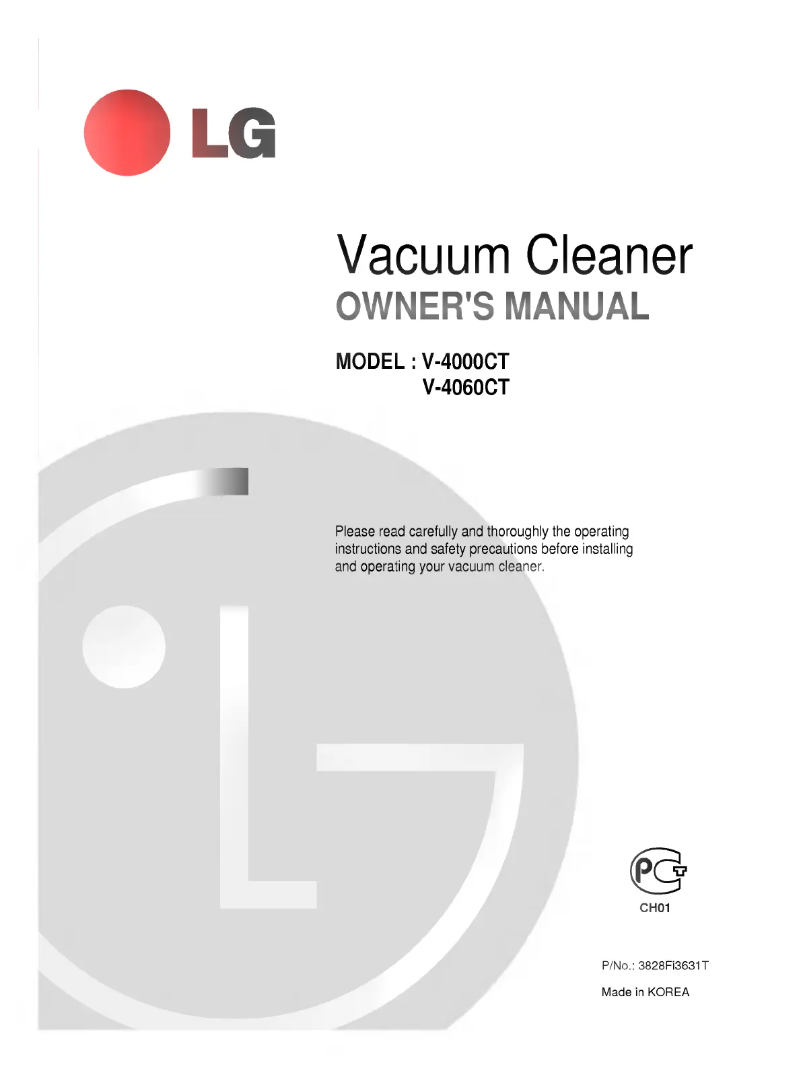 Page n°1 - Manuel utilisateur LG V-4060CT
