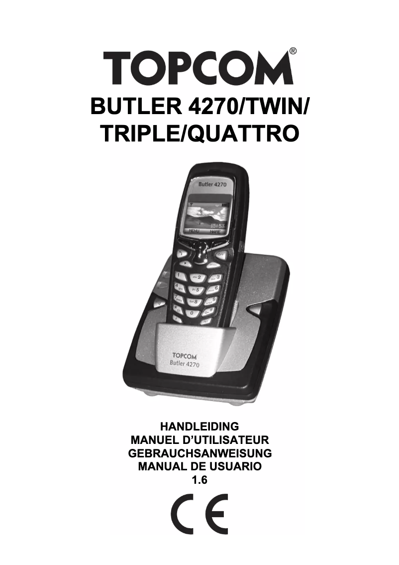 Page 1 of the manual User Manual Topcom Butler 4270