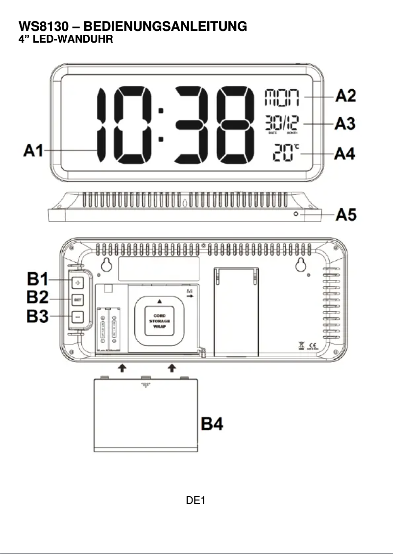 Página 1 del manual Manual de usuario Techno Line WS 8130