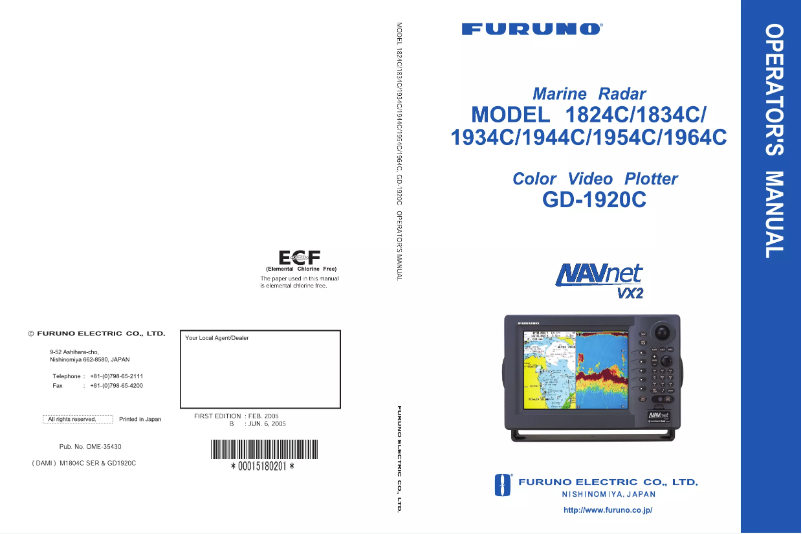 Page 1 de la notice Manuel utilisateur Furuno 1946C