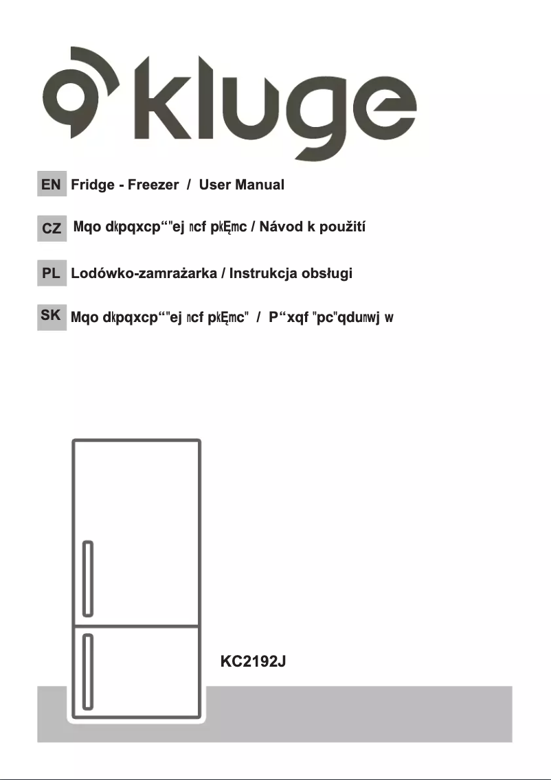 Page n°1 - Mode d'emploi Kluge KC2192J