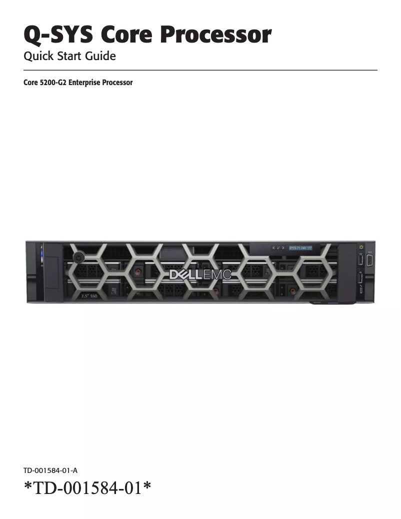 Page 1 de la notice Manuel utilisateur QSC Core 5200