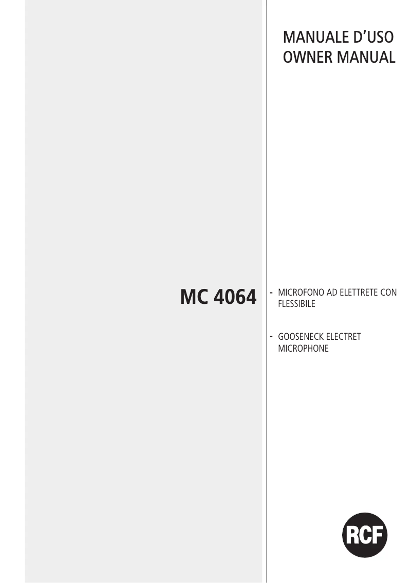 Imagen de la primera página del manual del dispositivo MC 4064