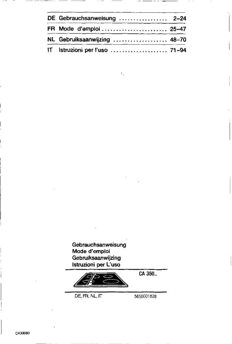 Image de la première page du manuel de l'appareil CA35050