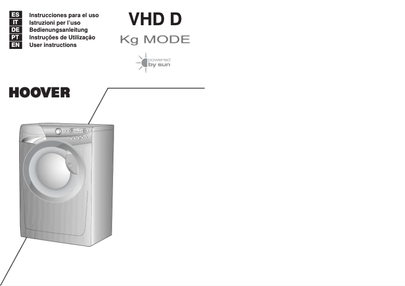 Page n°1 - Manuel utilisateur Hoover VHD 8144 D-84