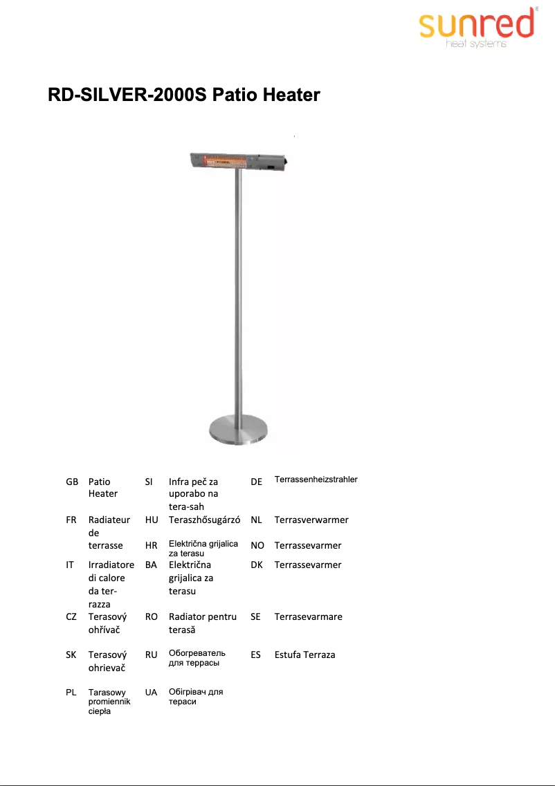 Page n°1 - Manuel utilisateur SunRed Royal Diamond Silver 2000