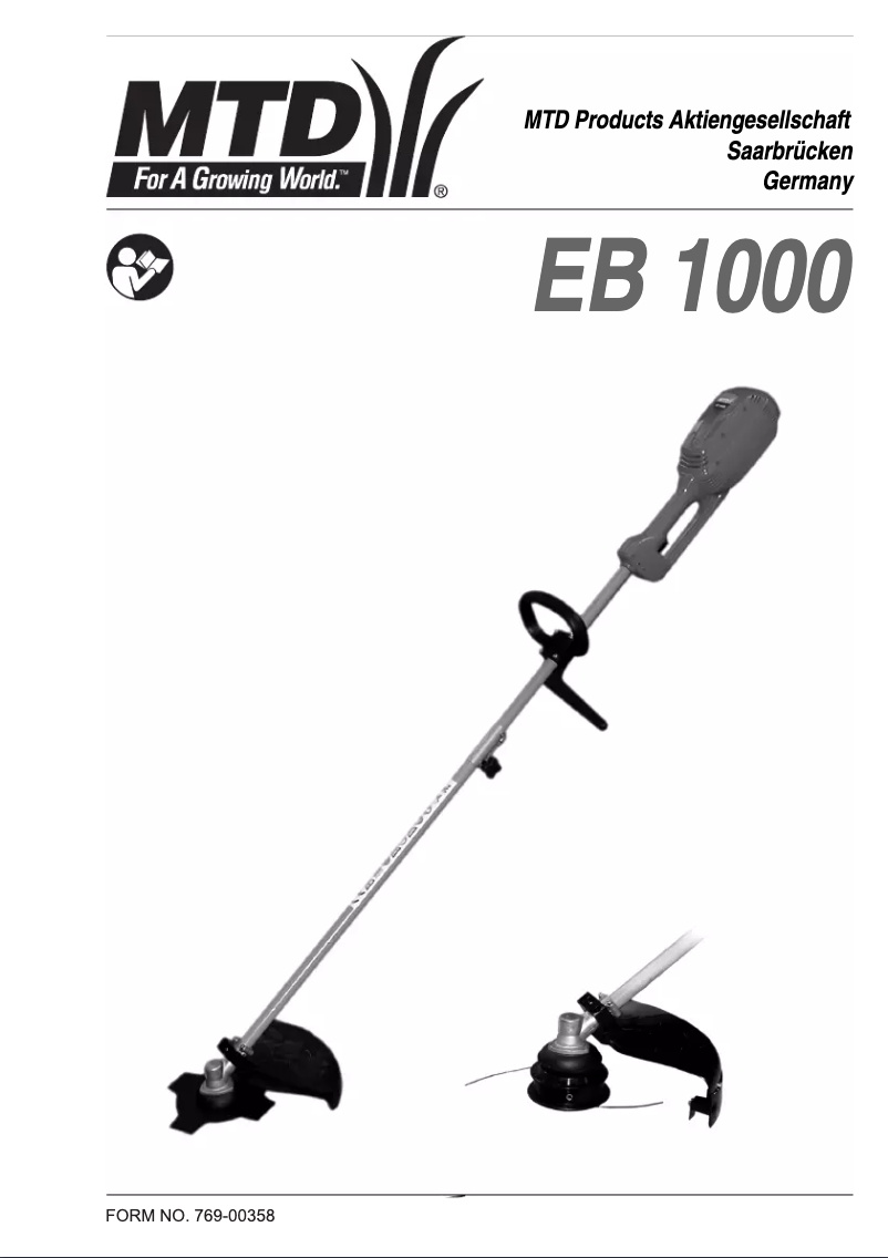 Page 1 de la notice Manuel utilisateur MTD EB 1000 B