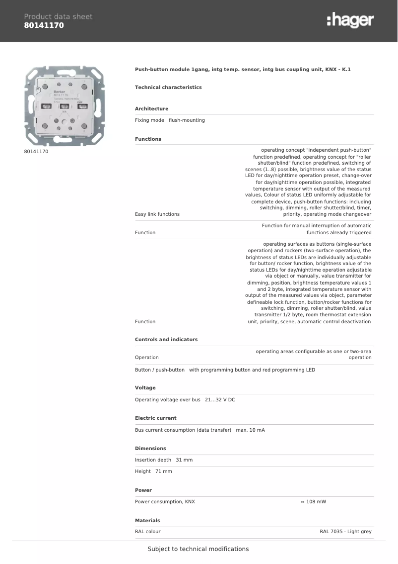 Image de la première page du manuel de l'appareil 80141170