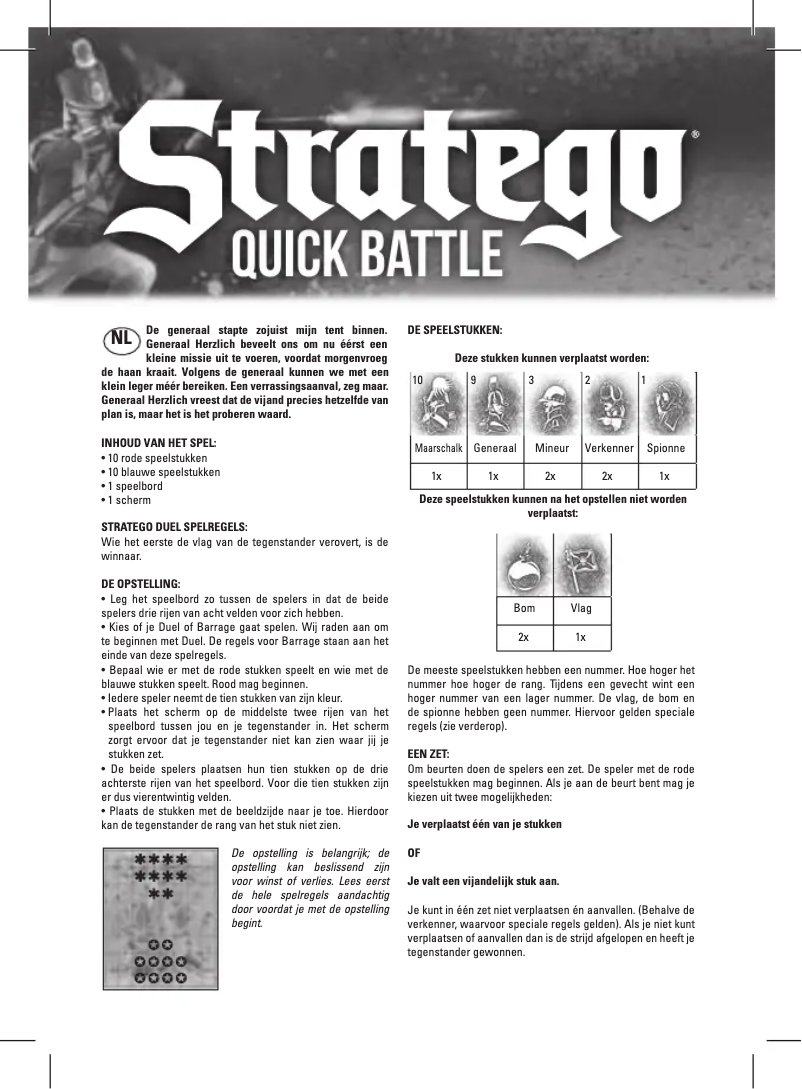 Page n°1 - Manuel utilisateur Jumbo Stratego Quick Battle