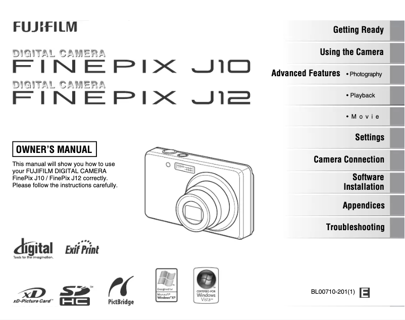 Page n°1 - Manuel utilisateur Fujifilm FinePix J12