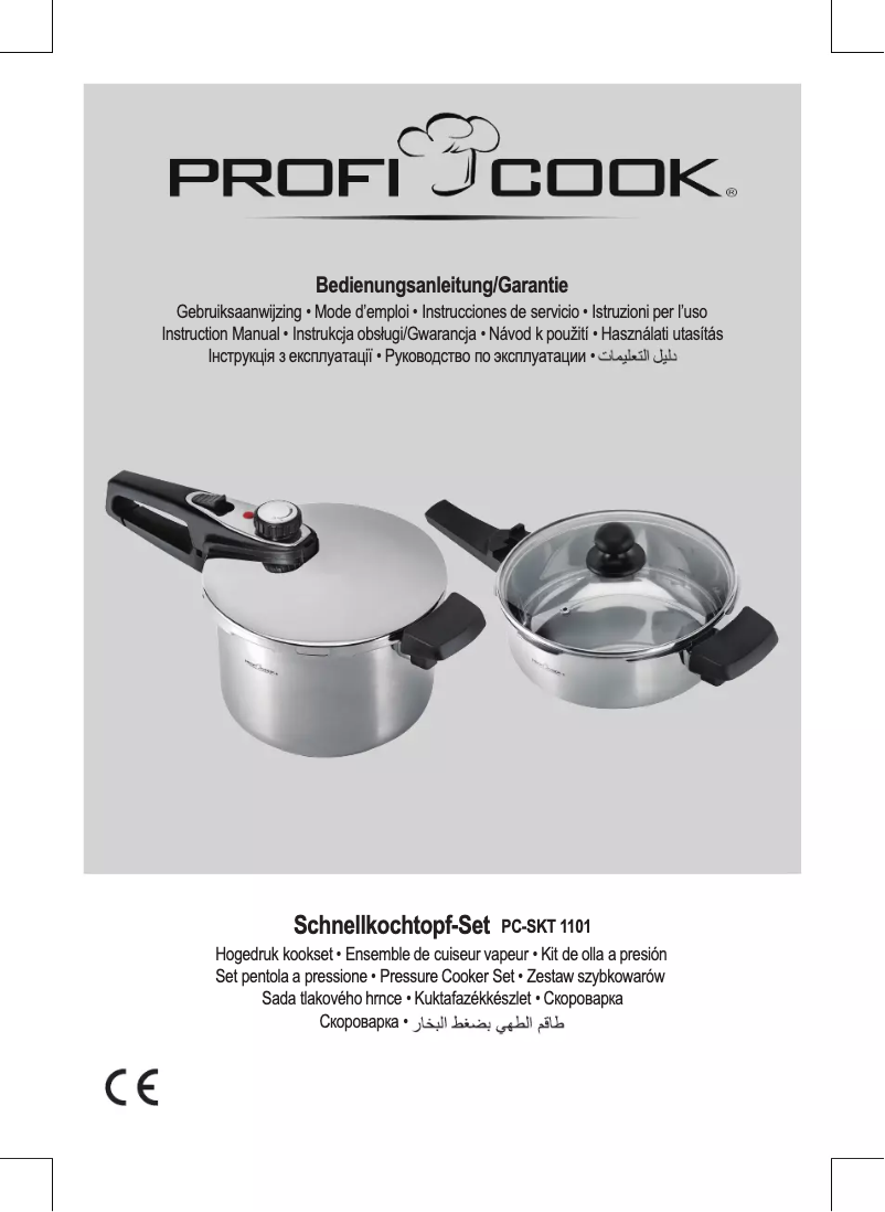 Page n°1 - Manuel utilisateur ProfiCook PC-SKT 1101
