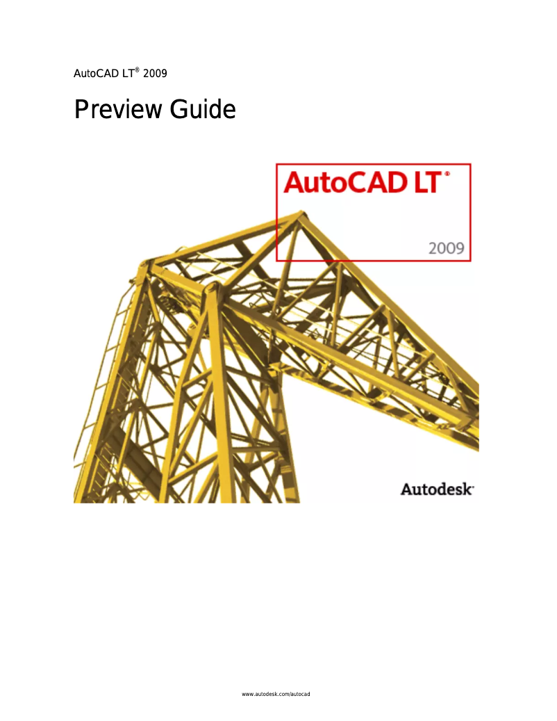 Image de la première page du manuel de l'appareil AutoCAD LT 2009