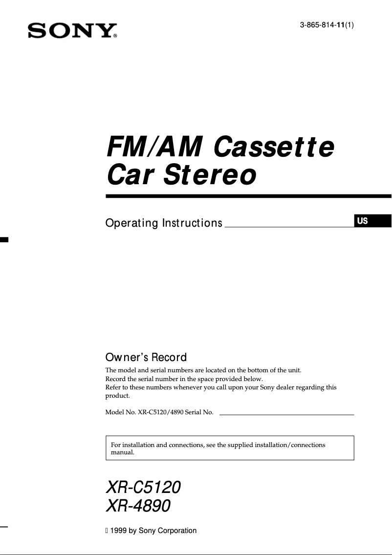 Página 1 del manual Manual de usuario Sony XR-C5120