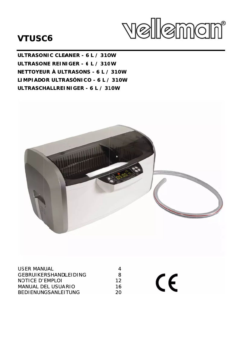 Página 1 del manual Manual de usuario Velleman VTUSC6