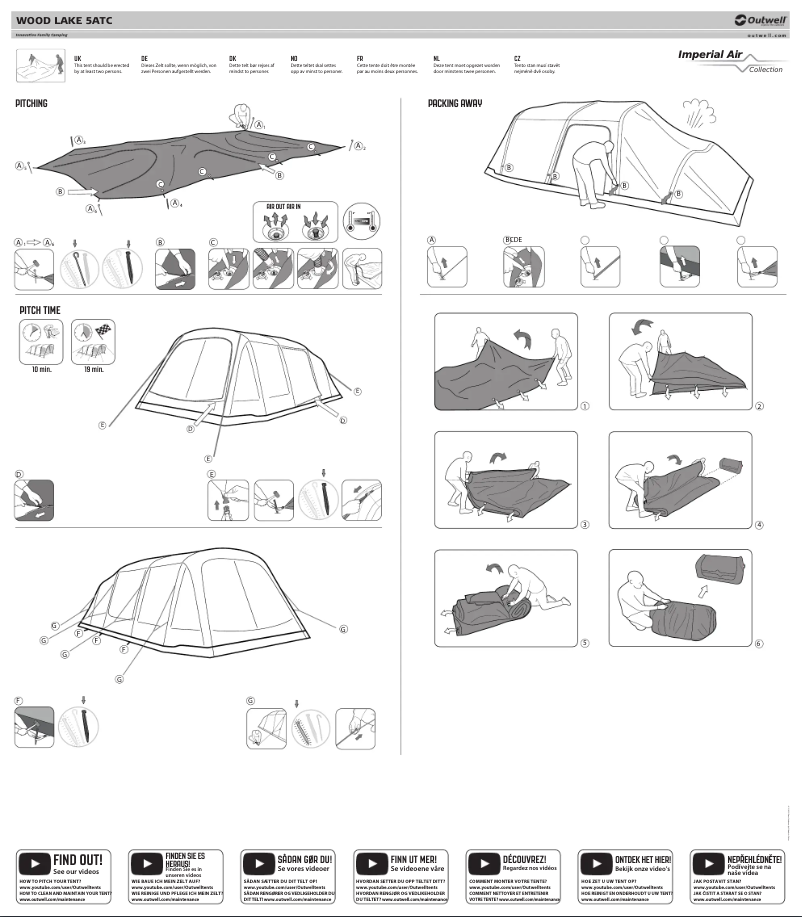 Page 1 de la notice Manuel utilisateur Outwell Wood Lake 5ATC