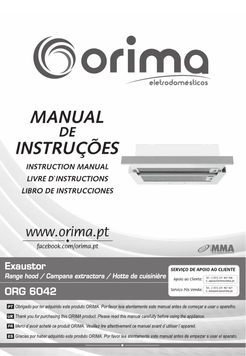 Page n°1 - Manuel utilisateur Orima ORG-6042
