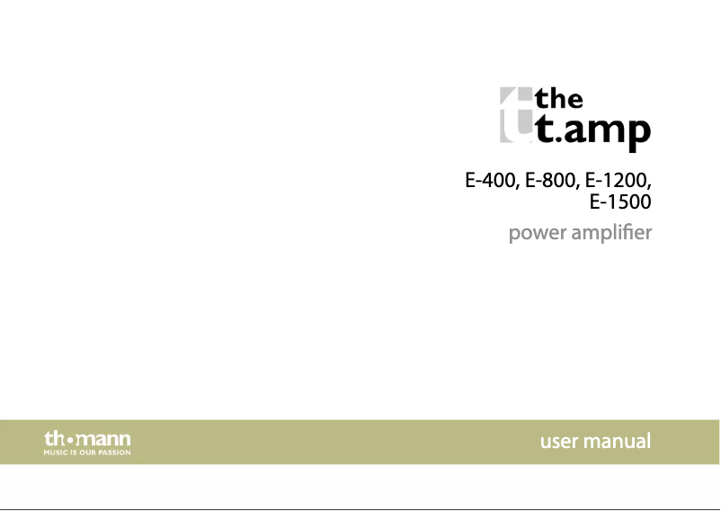 Image de la première page du manuel de l'appareil E-1500