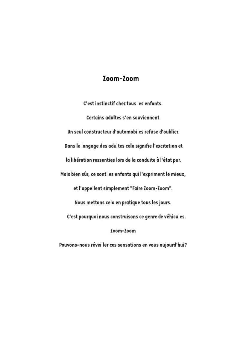 Page 1 de la notice Manuel utilisateur Mazda RX-8 (2010)