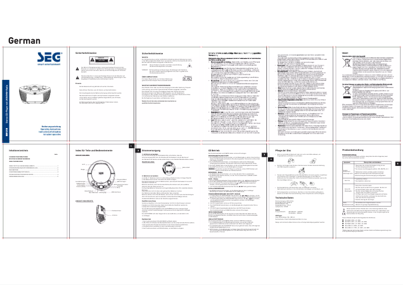 Page 1 of the manual User Manual SEG BB1210