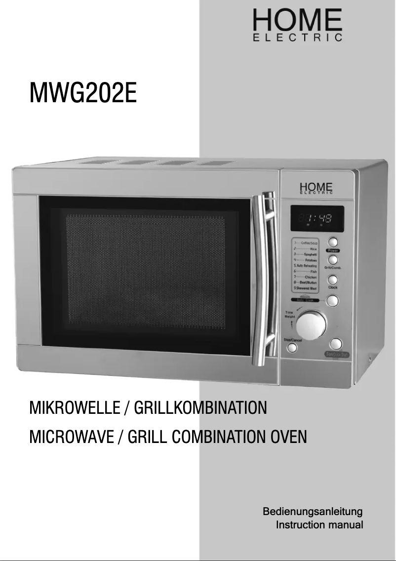 Image de la première page du manuel de l'appareil MWG202E