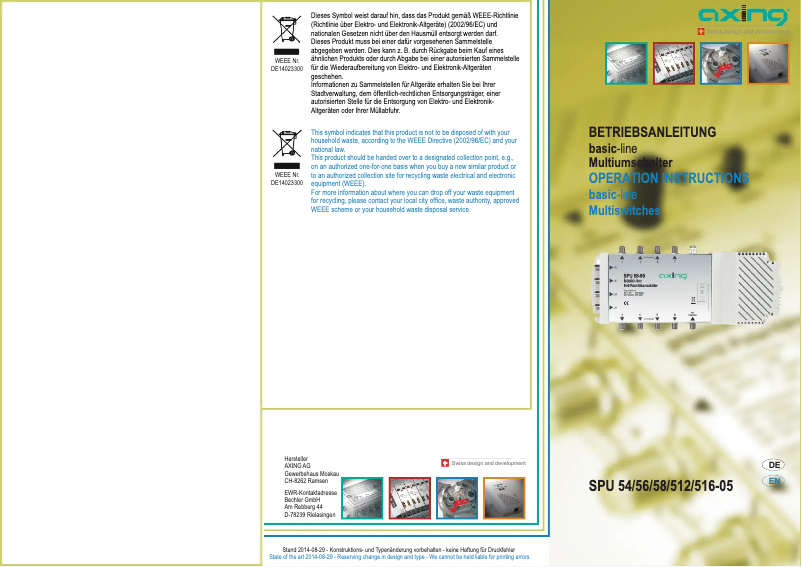 Página 1 del manual Manual de usuario Axing SPU 512-05