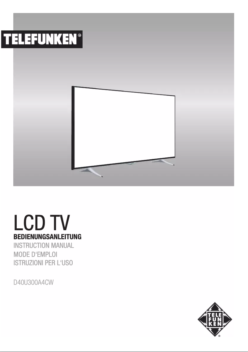 Image de la première page du manuel de l'appareil D40U300A4CW