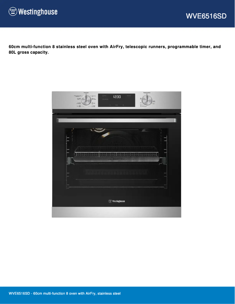 Image de la première page du manuel de l'appareil WVE6516SD