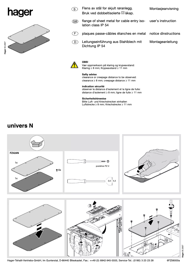 Image de la première page du manuel de l'appareil FZ424N