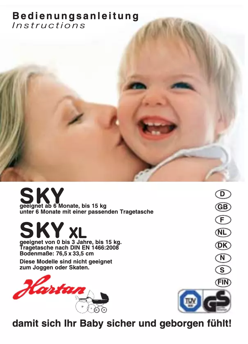 Image de la première page du manuel de l'appareil Sky XL