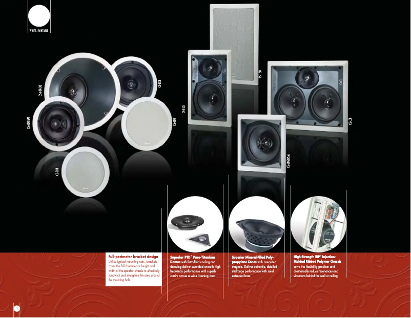 Page 1 de la notice Fiche technique Paradigm CS-60R-SM v2