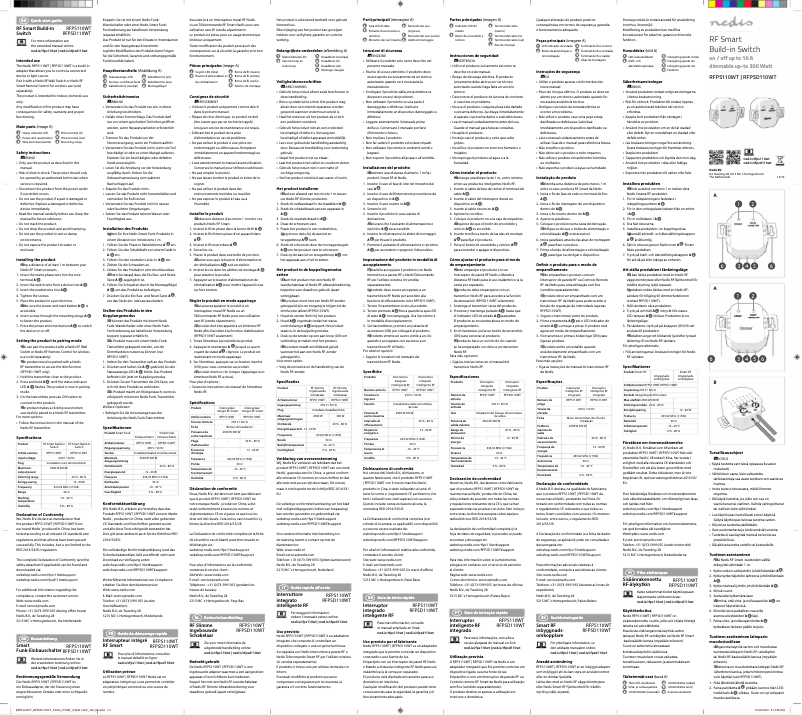 Page 1 de la notice Manuel utilisateur Nedis RFPS110WT