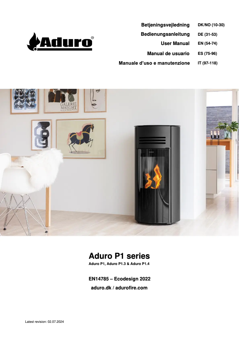 Image de la première page du manuel de l'appareil P1