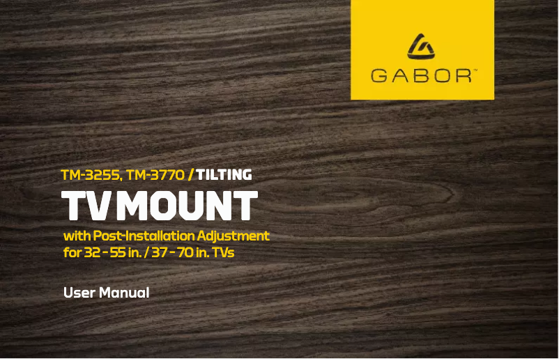 Page 1 de la notice Manuel utilisateur Gabor TM-3770