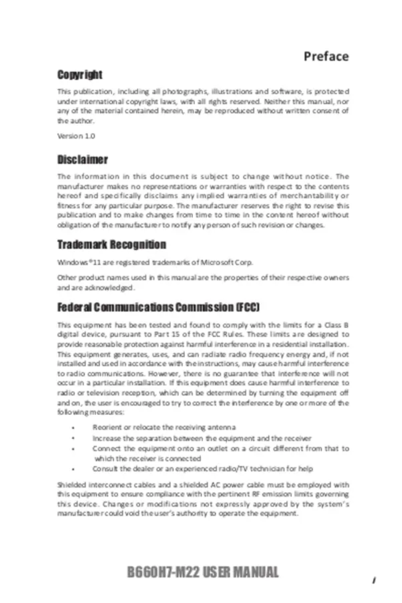 Page 1 de la notice Manuel utilisateur ECS B660H7-M22