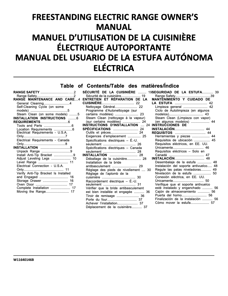 Page n°1 - Manuel utilisateur Maytag MFES6030RW