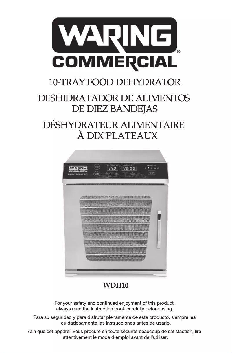 Página 1 del manual Manual de usuario Waring Commercial WDH10