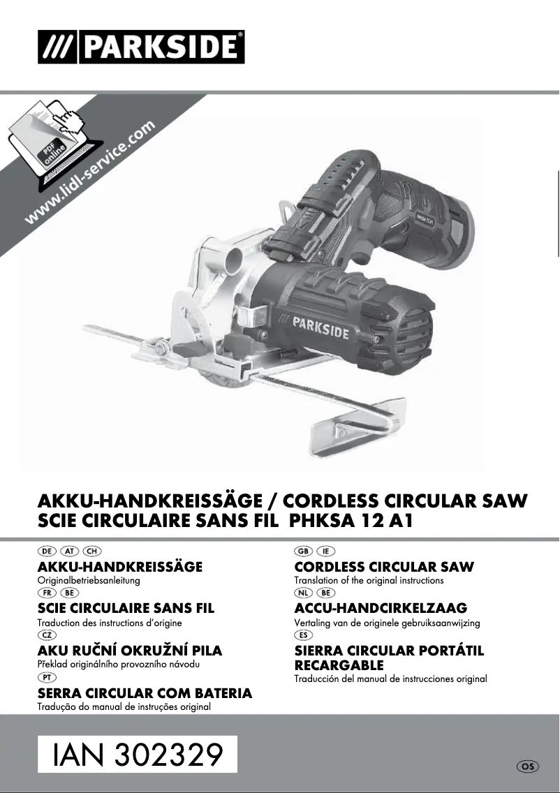 Page n°1 - Manuel utilisateur Parkside PHKSA 12 A1